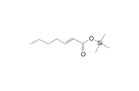 2-Heptenoic acid, (E)-, tms derivative