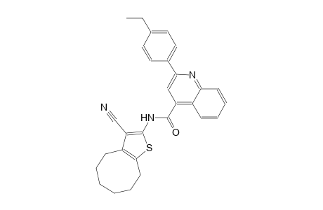 N-(3-cyano-4,5,6,7,8,9-hexahydrocycloocta[b]thien-2-yl)-2-(4-ethylphenyl)-4-quinolinecarboxamide