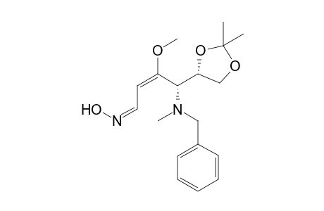 (4S,4'S)-4-(Benzylmethylamino)-4-(2',2'-dimethyl-1,3-dioxolan-4'-yl)-3-methoxybut-2-enal Oxime