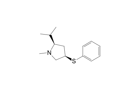 1-Methyl-2.beta.-(1-methylethyl)-4.beta.-(phenylthio)pyrrolidine