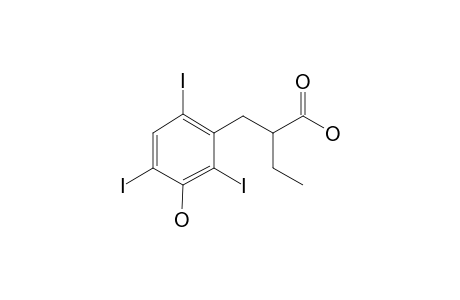 2-(3-hydroxy-2,4,6-triiodo-benzyl)butyric acid