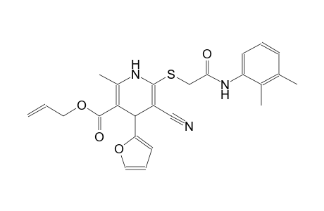 3-pyridinecarboxylic acid, 5-cyano-6-[[2-[(2,3-dimethylphenyl)amino]-2-oxoethyl]thio]-4-(2-furanyl)-1,4-dihydro-2-methyl-, 2-propenyl ester