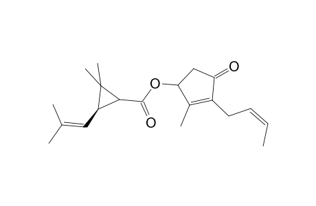 Cyclopropanecarboxylic acid, 2,2-dimethyl-3-(2-methyl-1-propenyl)-, 3-(2-butenyl)-2-methyl-4-oxo-2-cyclopenten-1-yl ester, [1R-[1.alpha.[S*(Z)],3.beta.]]-