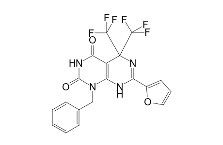 1-Benzyl-7-(2-furyl)-5,5-bis(trifluoromethyl)-5,8-dihydropyrimido[4,5-d]pyrimidine-2,4(1H,3H)-dione