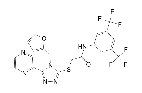 N-[3,5-bis(trifluoromethyl)phenyl]-2-{[4-(2-furylmethyl)-5-(2-pyrazinyl)-4H-1,2,4-triazol-3-yl]sulfanyl}acetamide