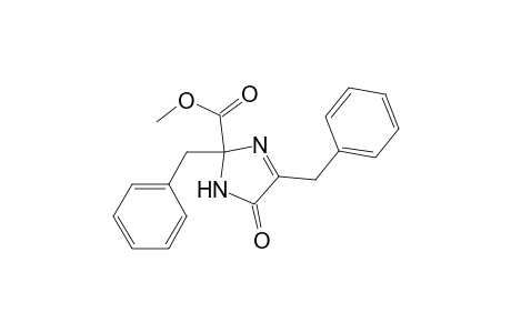 1H-Imidazole-2-carboxylic acid, 2,5-dihydro-5-oxo-2,4-bis(phenylmethyl)-, methyl ester