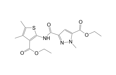 ethyl 3-({[3-(ethoxycarbonyl)-4,5-dimethyl-2-thienyl]amino}carbonyl)-1-methyl-1H-pyrazole-5-carboxylate