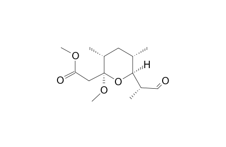 (2R)-[(2S,3R,5S,6S)-3,5-Dimethyl-2-methoxy-2-methoxycarbonylmethyltetrahydropyran-6-yl]-2-propanal