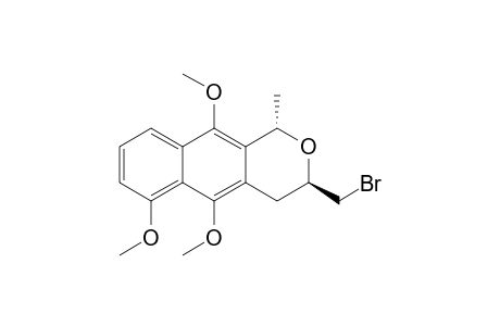 (trans)-3-(Bromomethyl)-3,4-dihydro-5,6,10-trimethoxy-1-methyl-1H-naphtho[2,3-c]pyran