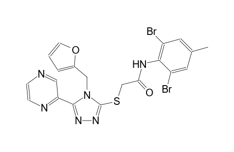 N-(2,6-dibromo-4-methylphenyl)-2-{[4-(2-furylmethyl)-5-(2-pyrazinyl)-4H-1,2,4-triazol-3-yl]sulfanyl}acetamide