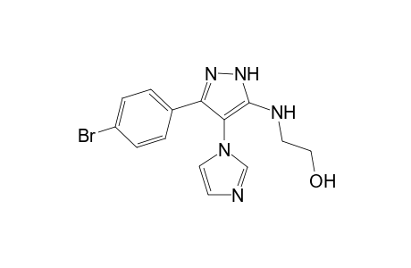 2-(3-(4-bromophenyl)-4-(1H-imidazol-1-yl)-1H-pyrazol-5-ylamino)ethanol