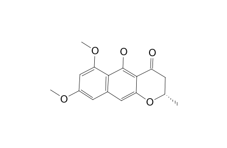 (2S)-5-HYDROXY-6,8-DIMETHOXY-2-METHYL-4H-2,3-DIHYDRONAPHTHO-[2,3-B]-PYRAN-4-ONE