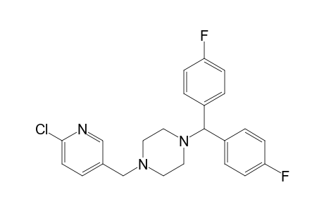 1-[Bis(4-fluorophenyl)methyl]-4-[(6-chloropyridin-3-yl)methyl]piperazine