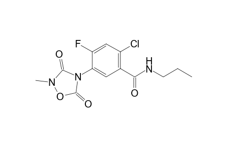 2-Methyl-4-(4'-chloro-2'-fluoro-5'-propylaminocarbonylphenyl)-1,2,4-oxadiazolidine-3,5-dione
