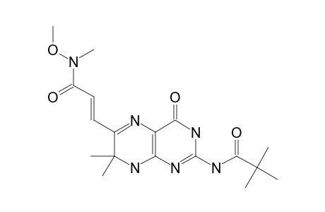 7,8-DIHYDRO-7,7-DIMETHYL-2-PIVALOYLAMINO-6-[2-(N-METHOXY-N-METHYLCARBAMOYL)-VINYL]-PTERIDIN-4(3H)-ONE