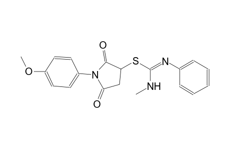 carbamimidothioic acid, N-methyl-N'-phenyl-, 1-(4-methoxyphenyl)-2,5-dioxo-3-pyrrolidinyl ester