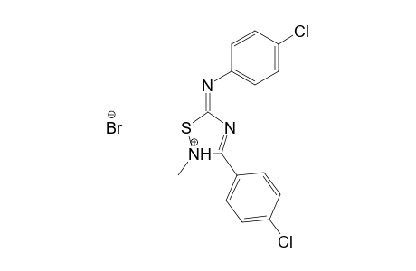 Benzenamine, 4-chloro-N-[3-(4-chlorophenyl)-2-methyl-1,2,4-thiadiazol-5(2H)-ylidene-, monohydrobromide, salt