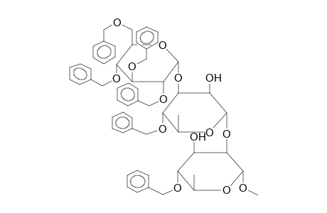 METHYL 4-O-BENZYL-2-O-[4-O-BENZYL-3-O-(2,3,4,6-TETRA-O-BENZYL-ALPHA-D-GLUCOPYRANOSYL)-ALPHA-L-RHAMNOPYRANOSYL]-ALPHA-L-RHAMNOPYRANOSIDE
