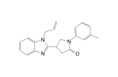 1-(3-Methylphenyl)-4-[1-(prop-2-en-1-yl)-1H-1,3-benzodiazol-2-yl]pyrrolidin-2-one