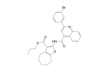 propyl 2-({[2-(3-bromophenyl)-4-quinolinyl]carbonyl}amino)-5,6,7,8-tetrahydro-4H-cyclohepta[b]thiophene-3-carboxylate