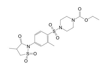 1-piperazinecarboxylic acid, 4-[[2-methyl-4-(4-methyl-1,1-dioxido-3-oxo-2-isothiazolidinyl)phenyl]sulfonyl]-, ethyl ester