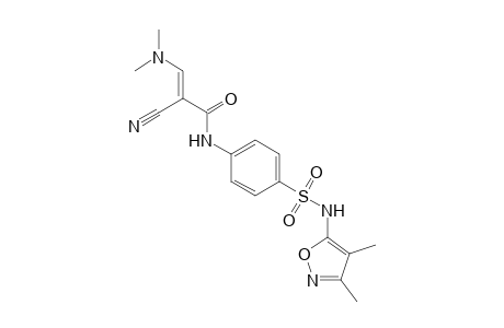 2-Cyano-3-(N,N-dimethylamino)-N-(4-{[(3,4-dimethylisoxazol-5-yl) amino]sulfonyl}phenyl)acrylamide