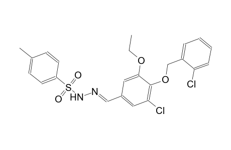 N'-((E)-{3-chloro-4-[(2-chlorobenzyl)oxy]-5-ethoxyphenyl}methylidene)-4-methylbenzenesulfonohydrazide