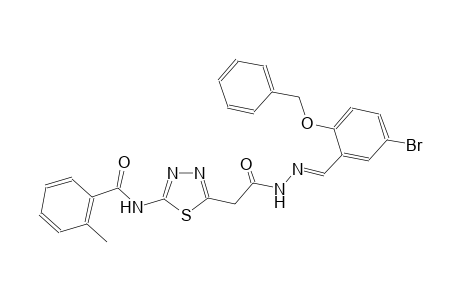 N-[5-(2-{(2E)-2-[2-(benzyloxy)-5-bromobenzylidene]hydrazino}-2-oxoethyl)-1,3,4-thiadiazol-2-yl]-2-methylbenzamide