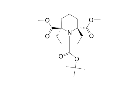 TRANS-N-TERT.-BUTOXYCARBONYL-2,6-DIETHYL-PIPERIDINE-2,6-DICARBOXYLIC-ACID-DIMETHYLESTER