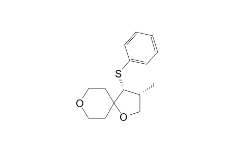 syn-(3R,4R)-3-Methyl-4-(phenylsulfanyl)-1,8-dioxaspiro[4,5]decane