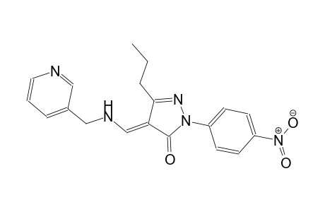 3H-pyrazol-3-one, 2,4-dihydro-2-(4-nitrophenyl)-5-propyl-4-[[(3-pyridinylmethyl)amino]methylene]-, (4E)-