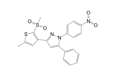 2-(Methylsulfonyl)-3-[1'-(p-nitrophenyl)-3'-phenylpyrazol-3'-yl]-5-methylthiophene