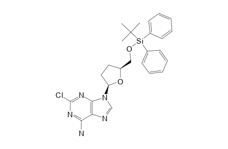 2-CHLORO-9-[2,3-DIDEOXY-5-O-[(1,1-DIMETHYLETHYL)-DIPHENYLSILYL]-BETA-D-GLYCERO-PENTOFURANOSYL]-9H-PURIN-6-AMINE