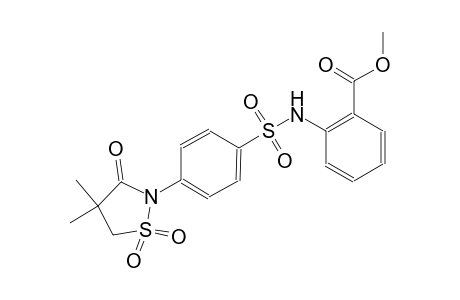 benzoic acid, 2-[[[4-(4,4-dimethyl-1,1-dioxido-3-oxo-2-isothiazolidinyl)phenyl]sulfonyl]amino]-, methyl ester