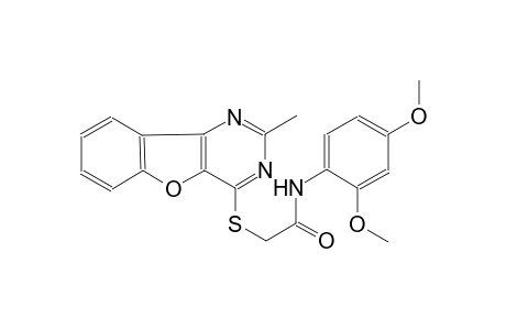 N-(2,4-dimethoxyphenyl)-2-[(2-methyl[1]benzofuro[3,2-d]pyrimidin-4-yl)sulfanyl]acetamide