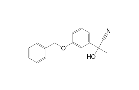 Benzeneacetonitrile, .alpha.-hydroxy-.alpha.-methyl-3-(phenylmethoxy)-