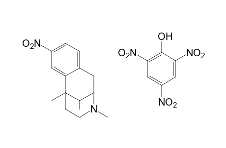 1,2,3,4,5,6-hexahydro-8-nitro-3,6,11-trimethyl-2,6-methano-3-benzazocine, picrate