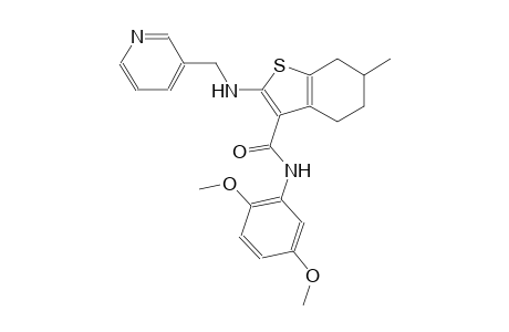 benzo[b]thiophene-3-carboxamide, N-(2,5-dimethoxyphenyl)-4,5,6,7-tetrahydro-6-methyl-2-[(3-pyridinylmethyl)amino]-