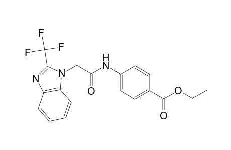 4-[[1-oxo-2-[2-(trifluoromethyl)-1-benzimidazolyl]ethyl]amino]benzoic acid ethyl ester