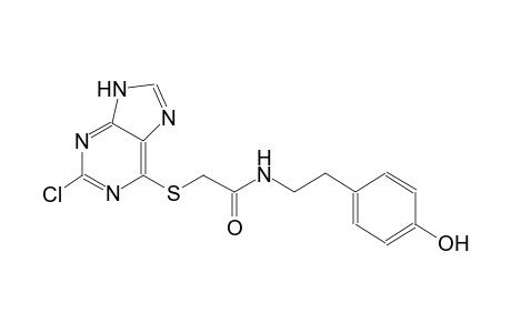 acetamide, 2-[(2-chloro-9H-purin-6-yl)thio]-N-[2-(4-hydroxyphenyl)ethyl]-