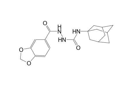 N-(1-adamantyl)-2-(1,3-benzodioxol-5-ylcarbonyl)hydrazinecarboxamide