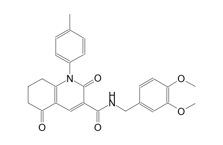 N-(3,4-dimethoxybenzyl)-1-(4-methylphenyl)-2,5-dioxo-1,2,5,6,7,8-hexahydro-3-quinolinecarboxamide