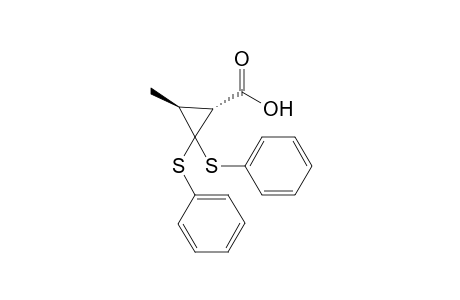 (1R,3S)-3-Methyl-2,2-bis(phenylthio)cyclopropanecarboxylic acid