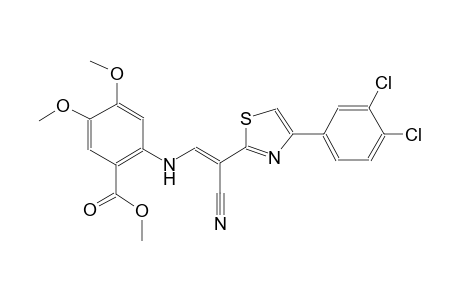 methyl 2-({(E)-2-cyano-2-[4-(3,4-dichlorophenyl)-1,3-thiazol-2-yl]ethenyl}amino)-4,5-dimethoxybenzoate