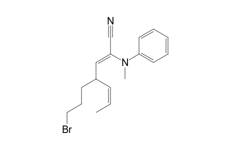 (Z)-4-(3-Bromopropyl)-2-(N-methylanilino)hepta-2,5-dienenitrile