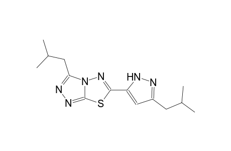 [1,2,4]triazolo[3,4-b][1,3,4]thiadiazole, 3-(2-methylpropyl)-6-[3-(2-methylpropyl)-1H-pyrazol-5-yl]-