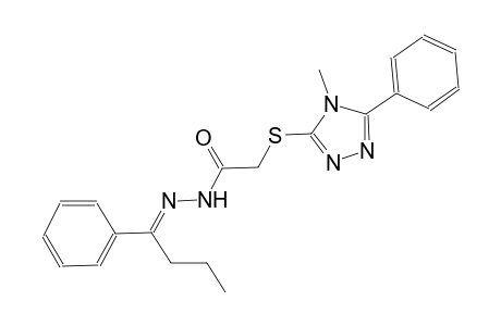2-[(4-methyl-5-phenyl-4H-1,2,4-triazol-3-yl)sulfanyl]-N'-[(E)-1-phenylbutylidene]acetohydrazide