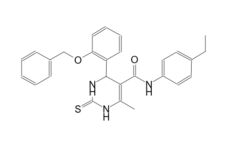 4-[2-(benzyloxy)phenyl]-N-(4-ethylphenyl)-6-methyl-2-thioxo-1,2,3,4-tetrahydro-5-pyrimidinecarboxamide