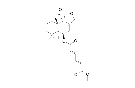 USTUSOLATE_D;9-ALPHA-HYDROXY-6-BETA-(6,6-DIMETHOXYHEX-2-E,4-E-DIENOYLOXY)-5-ALPHA-DRIM-7-EN-11,12-OLIDE