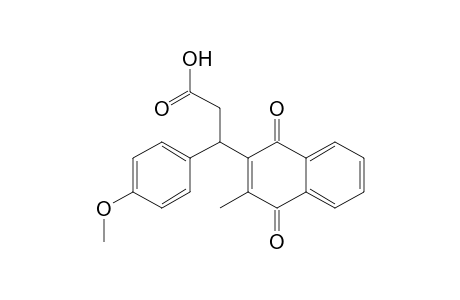3-(4-Methoxyphenyl)-3-(3-methyl-1,4-dioxo-1,4-dihydronaphthalen-2-yl) propanoic acid